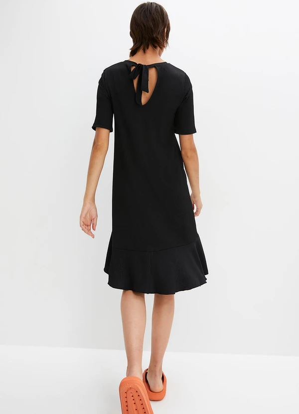 bonprix - Vestido Preto em Malha de Viscose 4