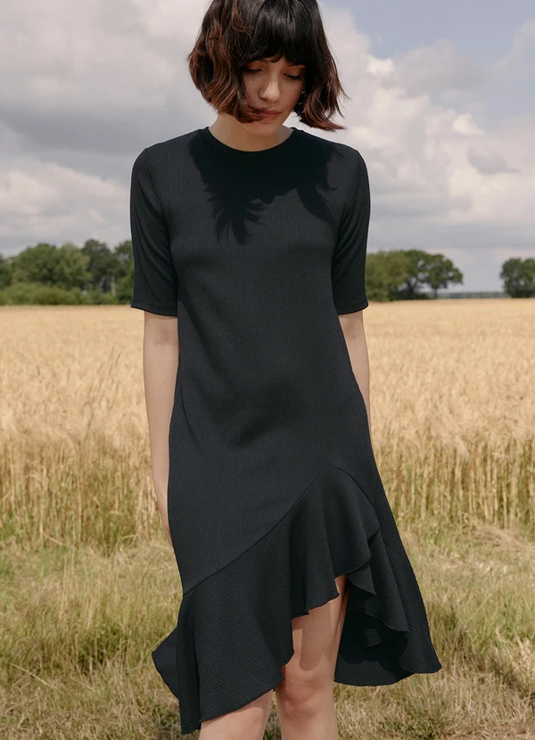 bonprix - Vestido Preto em Malha de Viscose 8