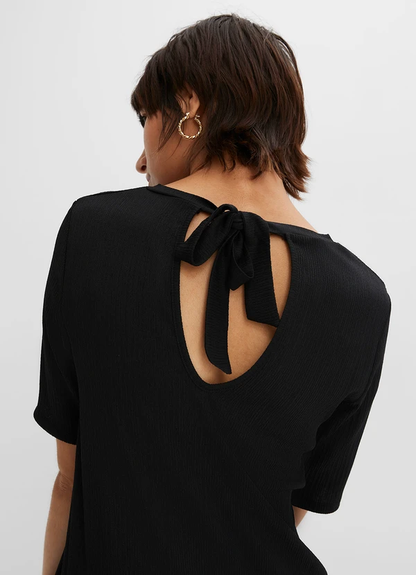 bonprix - Vestido Preto em Malha de Viscose 9