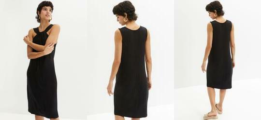 Vestido Preto em Malha de Viscose