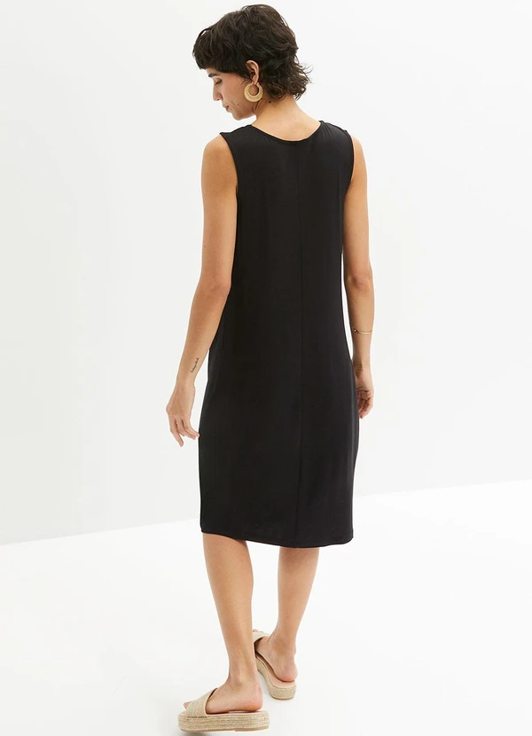 bonprix - Vestido Preto em Malha de Viscose 3