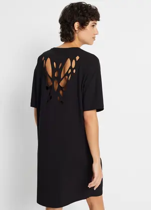 bonprix - Vestido Preto em Malha de Viscose - BONPRIX