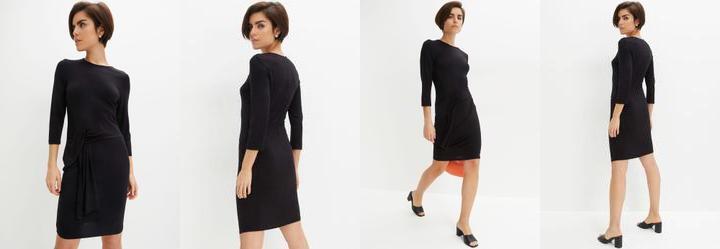 Vestido Preto em Malha de Viscose