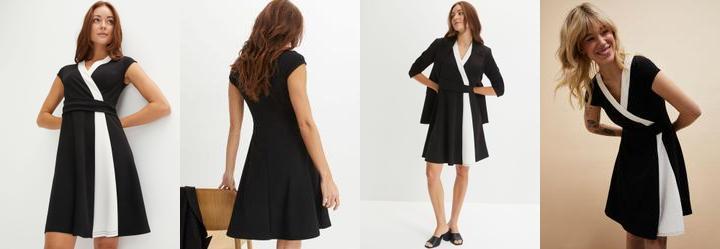 Vestido Preto em Malha de Viscose