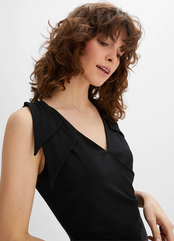 bonprix - Vestido Preto em Malha de Viscose 5