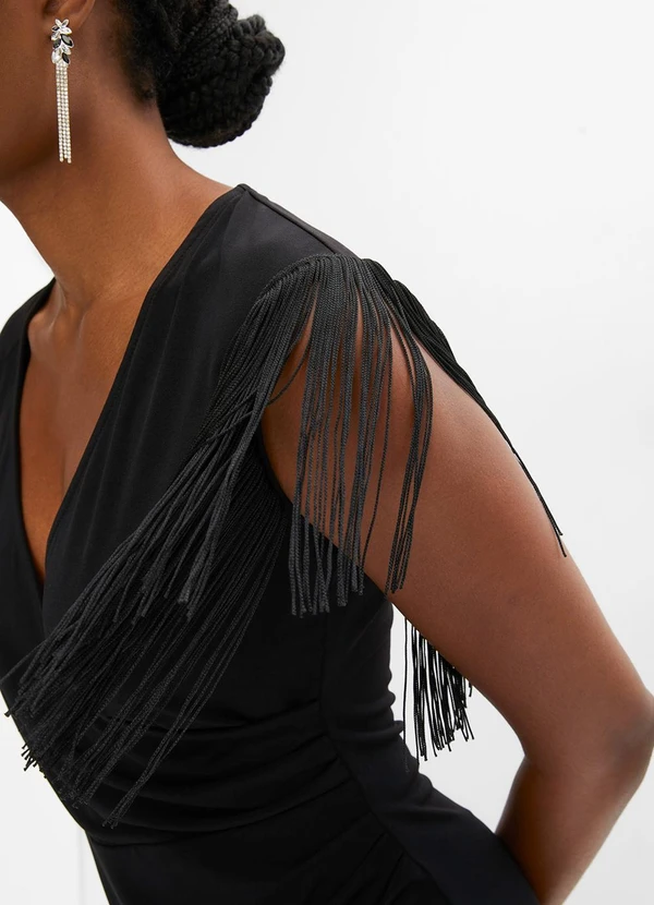 bonprix - Vestido Preto em Malha de Viscose 4