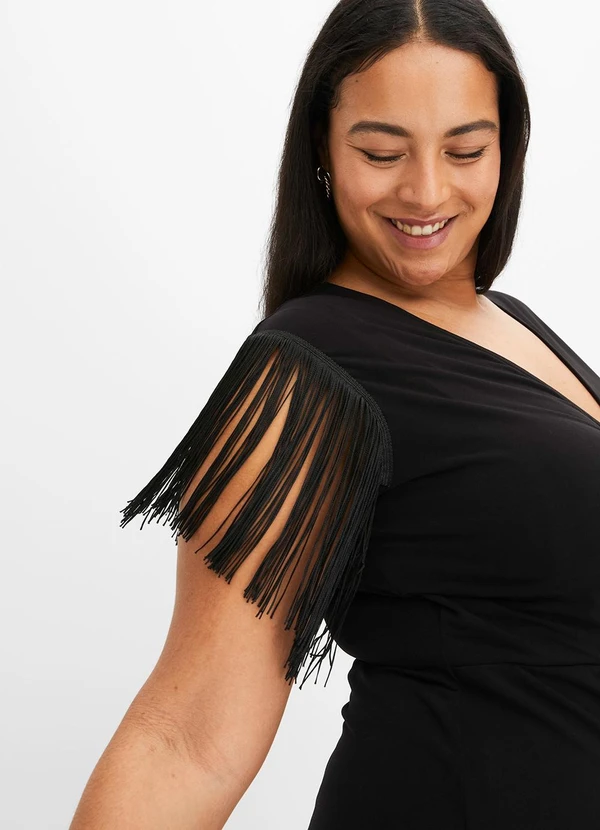 bonprix - Vestido Preto em Malha de Viscose 7