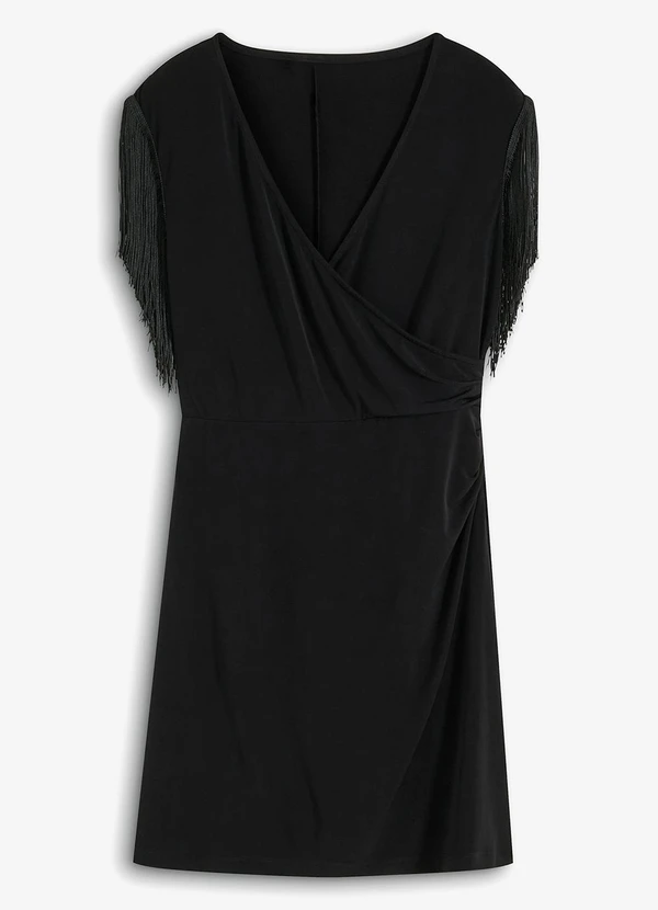 bonprix - Vestido Preto em Malha de Viscose 8