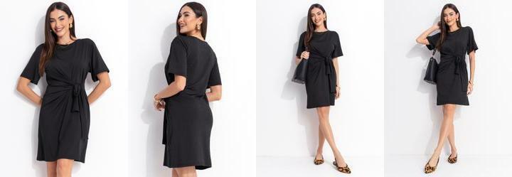 Vestido Preto em Malha Fria