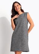 Vestido Preto em Malha Tweed