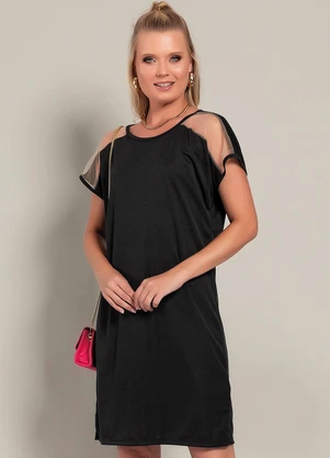 Moda Pop - Vestido Preto em Malha - MODA POP