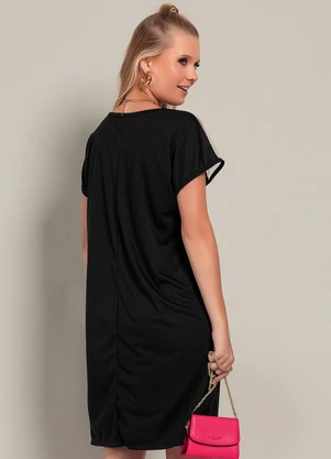 Moda Pop - Vestido Preto em Malha - MODA POP