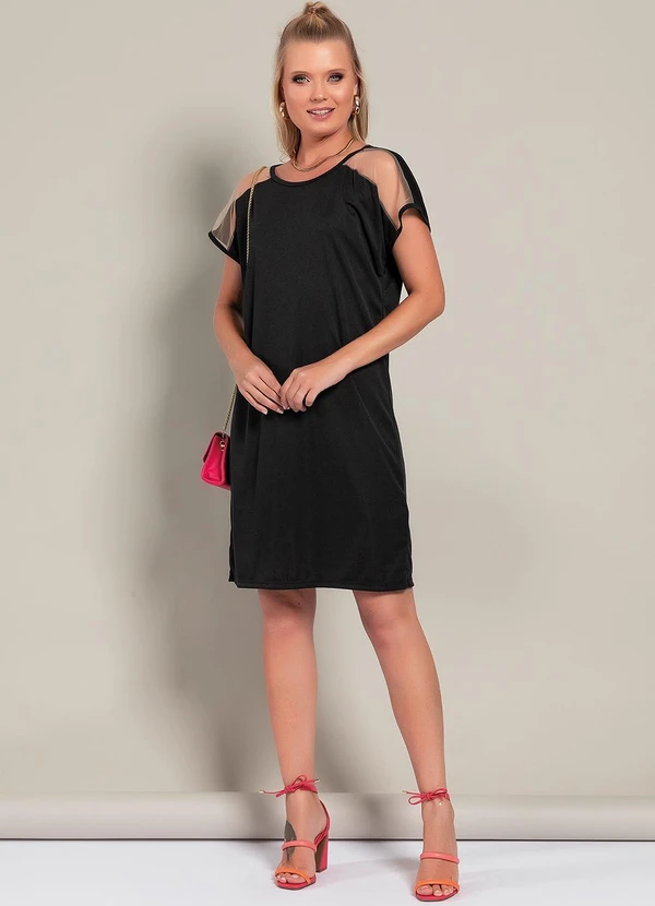 Moda Pop - Vestido Preto em Malha 3