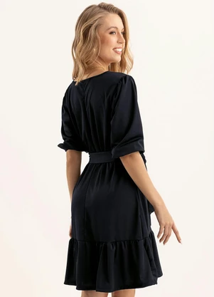 Moda Pop - Vestido Preto em Malha - MODA POP