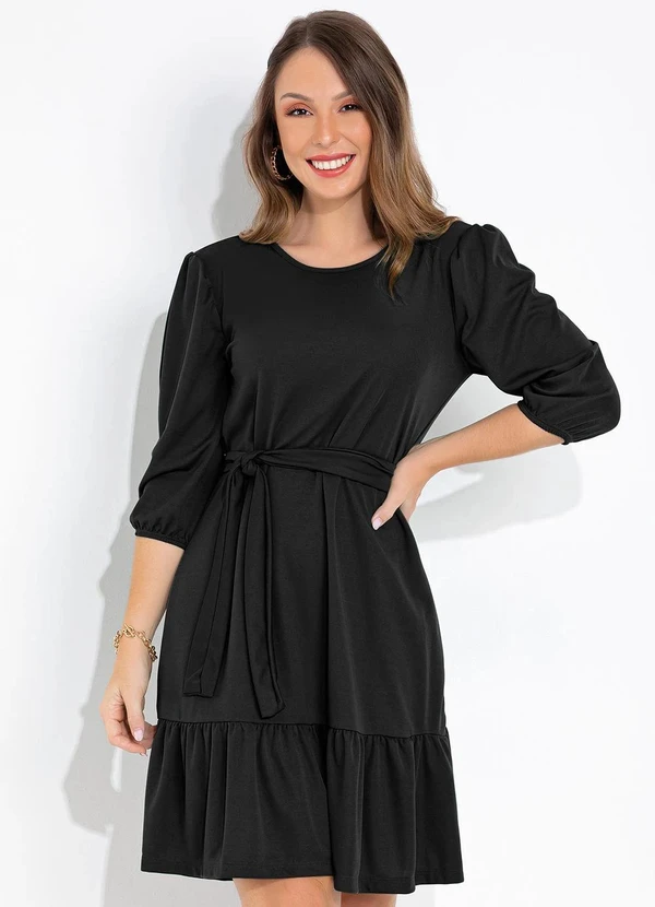 Moda Pop - Vestido Preto em Malha 5
