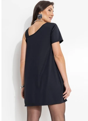 Moda Pop - Vestido Preto em Malha - MODA POP