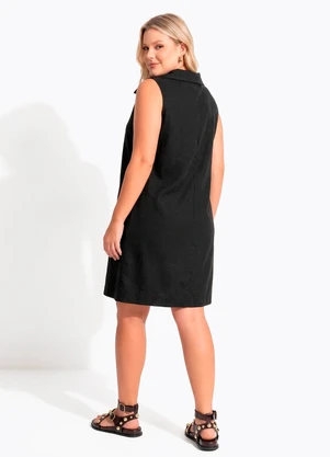 Quintess - Vestido Preto em Tecido de Nylon - QUINTESS