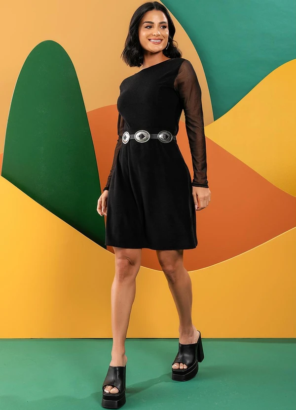 Quintess - Vestido Preto em Veludo 5