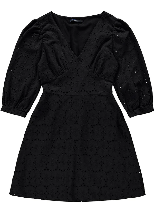 Enfim - Vestido Preto Evasê em Laíse