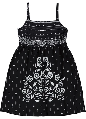 Enfim - Vestido Preto Godê Paisley - ENFIM