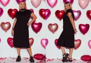 Vestido Preto sem Mangas em Malha de Viscose