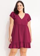 Vestido Prpura em Jersey Acetinado