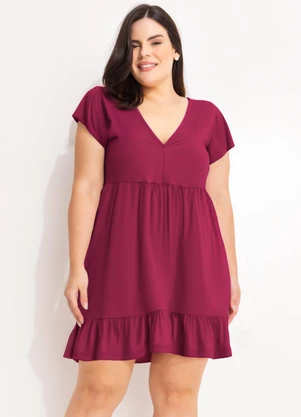 Moda Pop - Vestido Púrpura em Jersey Acetinado - MODA POP