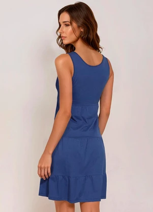 bonprix - Vestido Regata com Babados Azul - BONPRIX