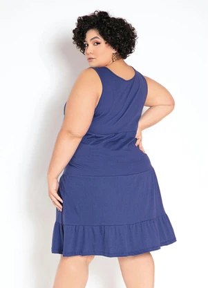 bonprix - Vestido Regata com Babados Azul - BONPRIX
