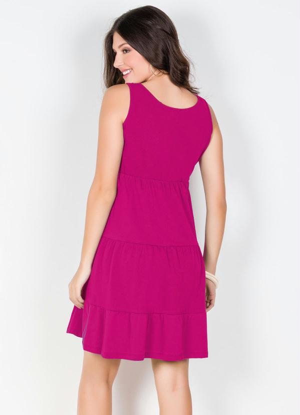 bonprix - Vestido Regata com Babados Rosa Pink 2
