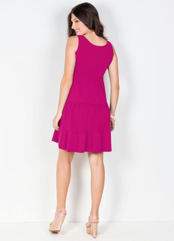 bonprix - Vestido Regata com Babados Rosa Pink 4