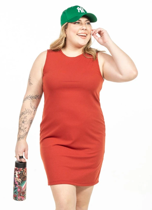 Cobertura - Vestido Regata Plus Terracota