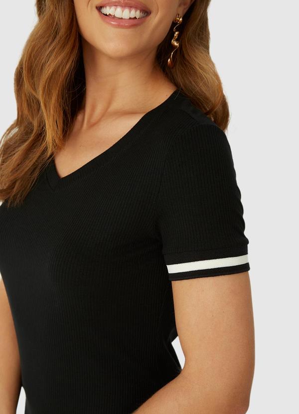 Malwee - Vestido Reto Canelado Preto 3