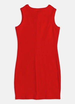 Authoria - Vestido Ribana com Passante de Metal  Vermelho - AUTHORIA
