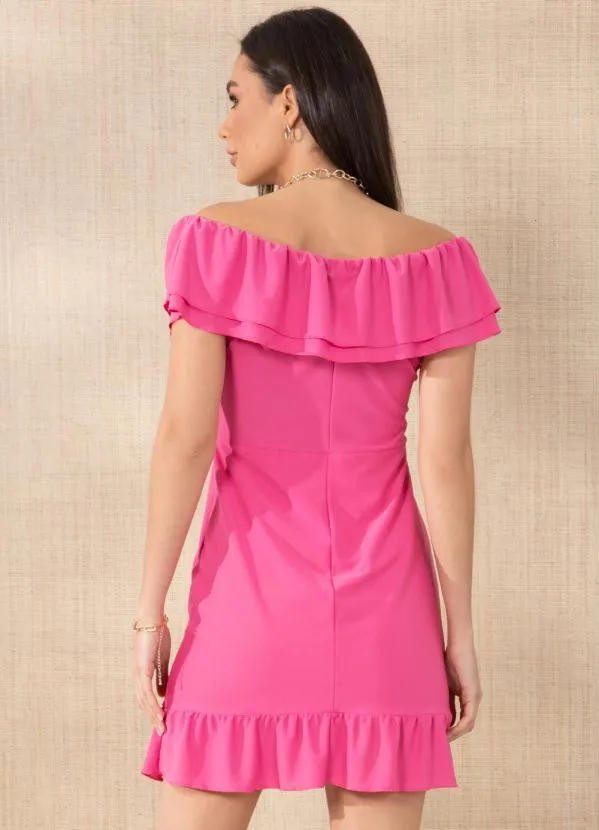 Quintess - Vestido Rosa com Babados 10