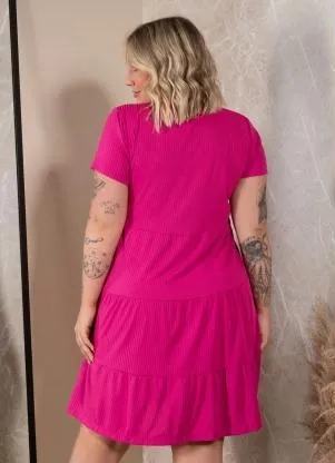 Quintess - Vestido Rosa com Camadas - QUINTESS