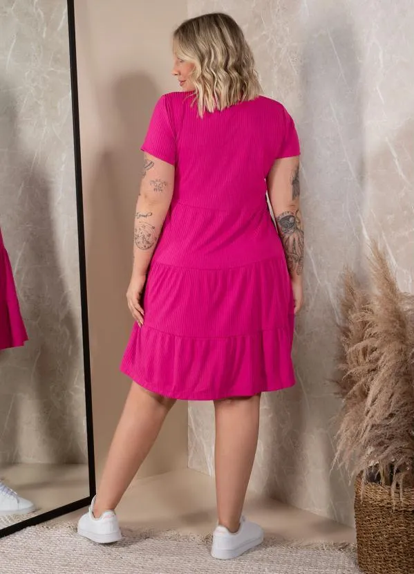 Quintess - Vestido Rosa com Camadas 9