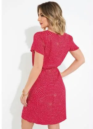 Vestido (Rosa) com Gota no Decote Rovitex - ROVITEX