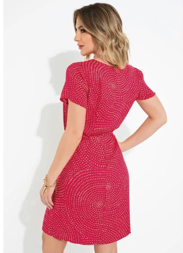 Rovitex - Vestido Rosa com Gota no Decote Rovitex 2