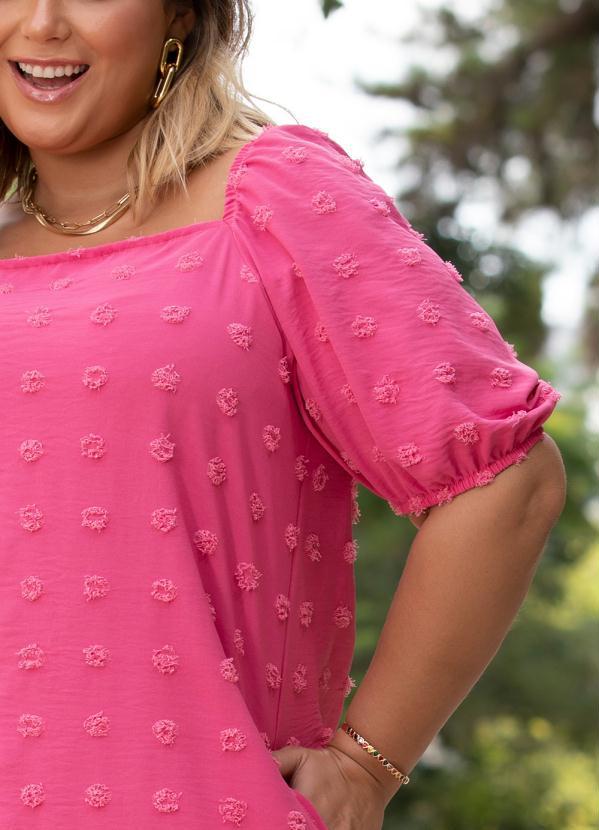 Quintess - Vestido Rosa Curto em Tecido Plano Jacquard 5