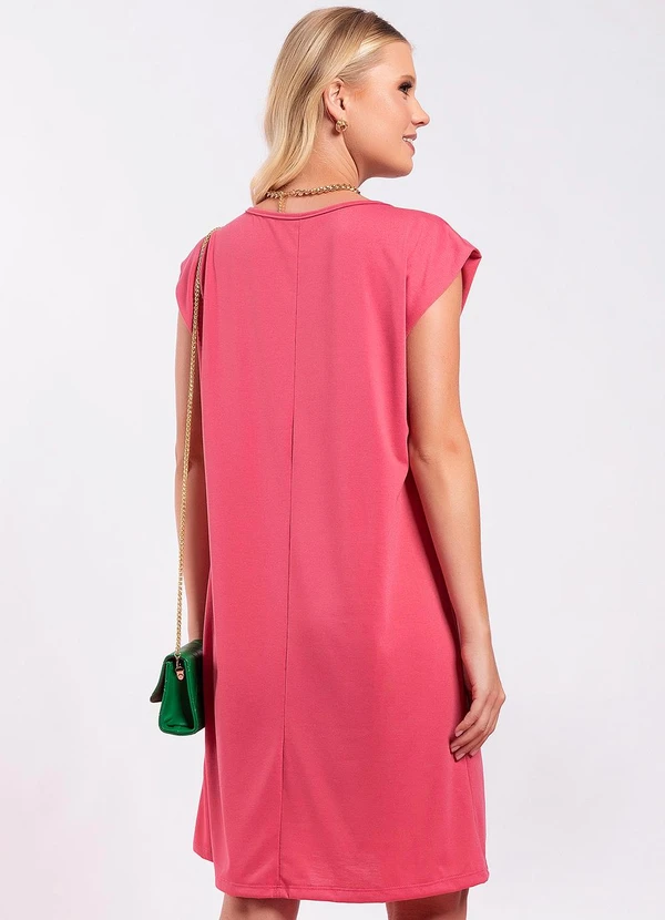 Moda Pop - Vestido Rosa em Poliviscose 2