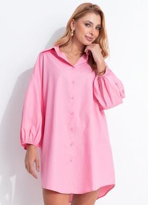 Vestido (Rosa) em Tricoline