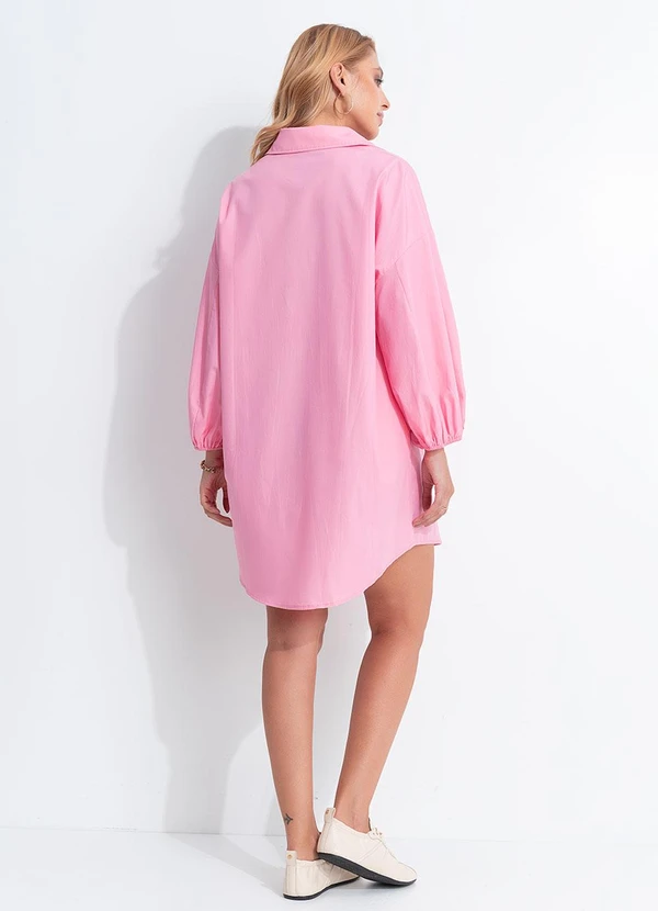 Quintess - Vestido Rosa em Tricoline 2