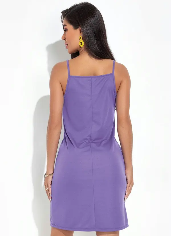 Moda Pop - Vestido Roxo em Malha 2