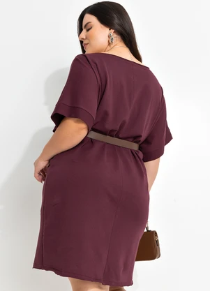 Marguerite - Vestido Roxo em Moletinho - MARGUERITE