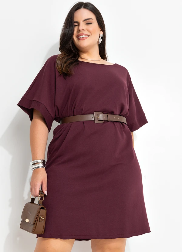 Marguerite - Vestido Roxo em Moletinho