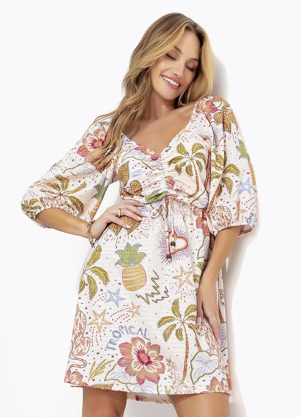 Vestido (Selva Colorida) em Malha Texturizada