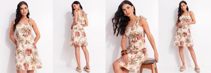 Vestido Sol Tropical em Malha Fria