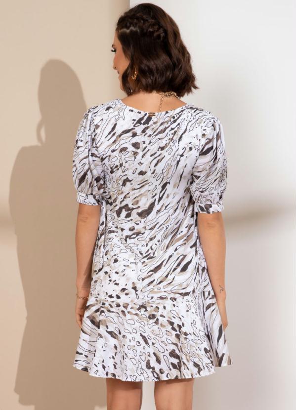 Quintess - Vestido Soltinho Animal Print com Amarração 2
