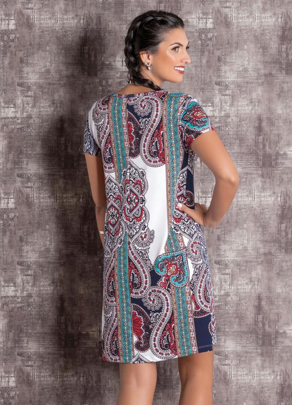 Moda Pop - Vestido Soltinho Cashmere com Manga Curta 2